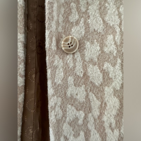 L.A.M.B. Gwen Stefani Balmacaan Camel Long Jacket Coat Sz 6 Leopard No Hood - Picture 5 of 11